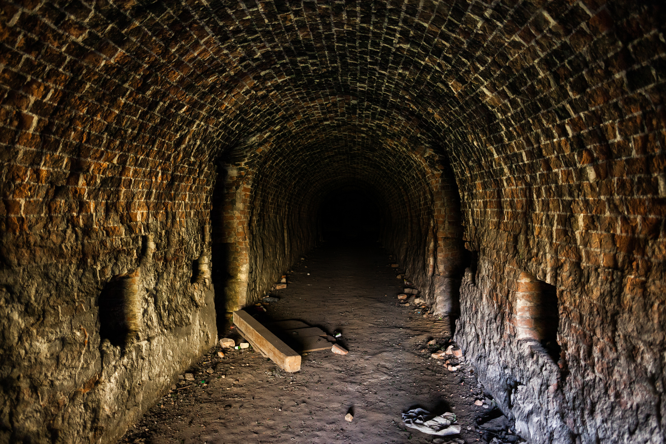 Spooky Corridor in Abandoned Building